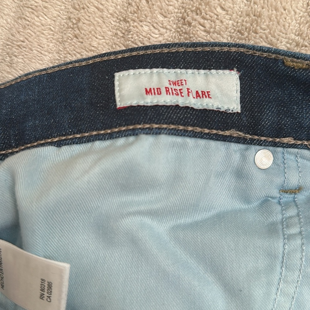Lucky Brand Sweet Mid Rise flared jeans with frayed hem - Picture 5 of 7